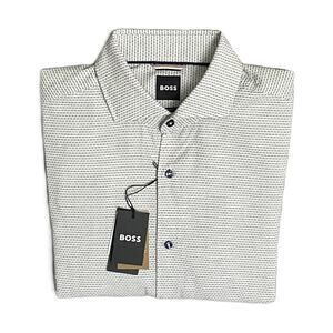 Boss Men's Small 15 32/33 Sharp Fit Long Sleeve Dress Shirt Geo Print NEW
